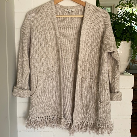 Madewell Memento Fringe Sweater Jacket - Picture 2 of 7